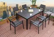 6-Seater Outdoor Patio Table and Chairs for Bar/Restaurant - 1