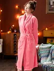 Plush Lounge Robe - Pink, Brand New - 1