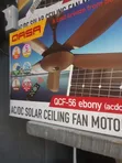 56" Qasa Ebony Solar Ceiling Fan - 1