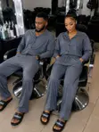 Matching Button Down Lounge Set - 1