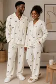 Matching Button Down Lounge Set - 2