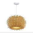 Rustic Rattan Woven Bird Nest Zane Chandelier - 3