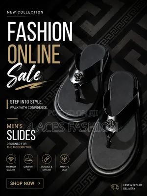 Premium Men's Black Leather Sandals