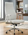 Executive White Leather Swivel Chair B430 Model - 2