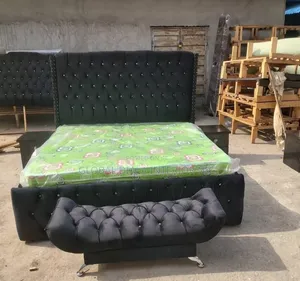 Quality Upholstered 6x6 Bedframe with Drawers