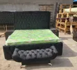 Modern 6x6 Fabric Bed Frame mai Larduna 2 na gefe - 1