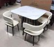 Ingantaccen Tsarin Dining na Marble na Zamani na Mutane 4 - 2