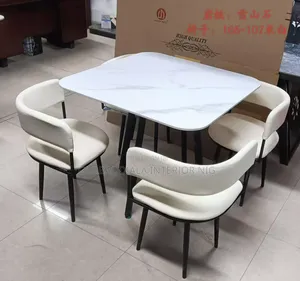 Modern Marble Dining Set for 4