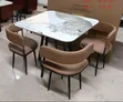 Ingantacciyar Dining Set na Marble na zamani na mutane 4 - 2