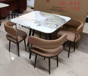 Quality Modern Marble Dining Set by 4