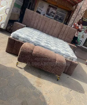 Modern Padded 6x6 Bed Frame with Drawers