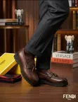 Men's Fendi Flats Shoes - Black/Brown - 2