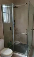 10mm Tempered Glass L-Shape Shower Cubicle | Silver Accessories - 1