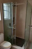 10mm Tempered Glass L-Shape Shower Cubicle | Silver Accessories - 2