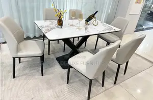 Home Interiors White Rectangular Dining Set (6 Seater)