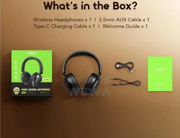 Oraimo BoomPop N Wireless Headphones - Black - 1