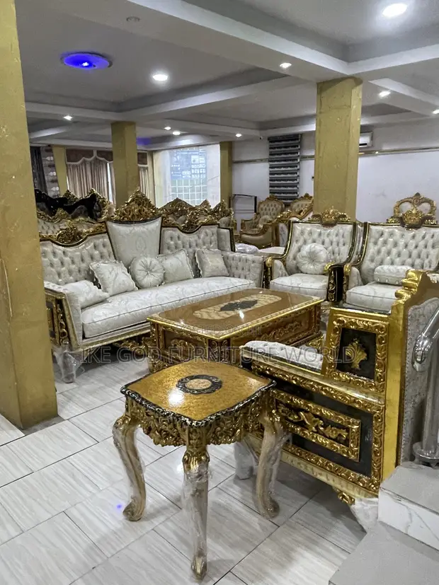 Cikakken Royal Fabric Sofa Set Mai Zama 8 tare da Tables - 1