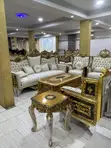 Cikakken Royal Fabric Sofa Set Mai Zama 8 tare da Tables - 1