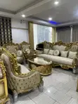 Cikakken Royal Fabric Sofa Set Mai Zama 8 tare da Tables - 2