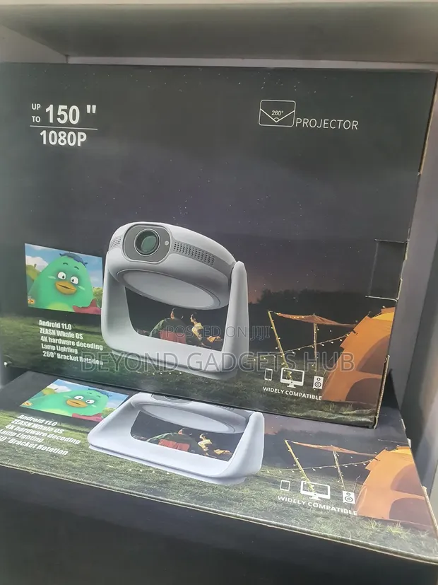 Smart Projector Mai Sake Caji, HD 4K, Da Baturi A Ciki - 1