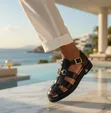 Men's Gucci Woven Leather Sandals - Brand New - 2
