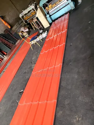 0.55mm Thick Longspan Red Oven Baked Aluminium Roofing Sheets