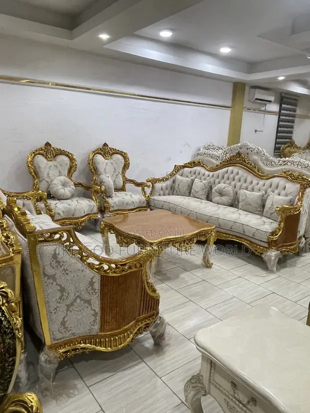 Sabon Zama 8-Seater Sofar Royal Fabric Mai Shigo da Kasar - 1