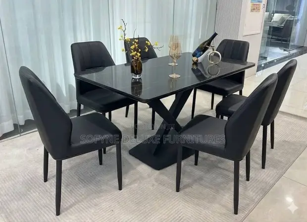 Sabon Black Dining Set (Mutum 6) - 1