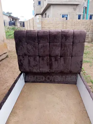 4.5 by 6 Upholstery Bed Frame - Brown