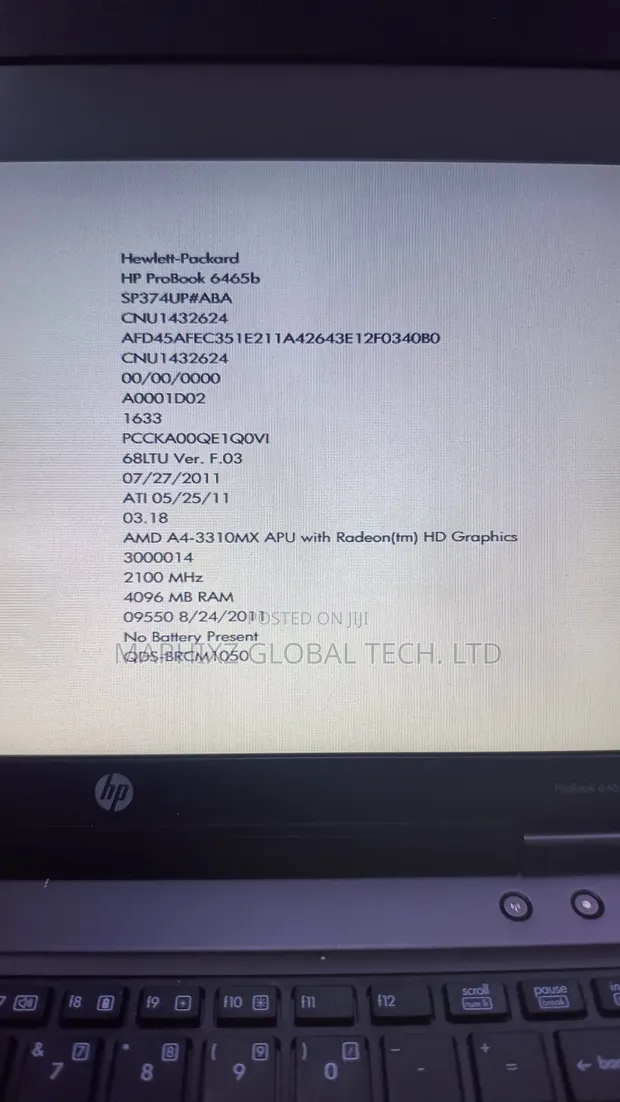 Laptop HP ProBook 6465B - 8GB RAM, 320GB HDD - 1
