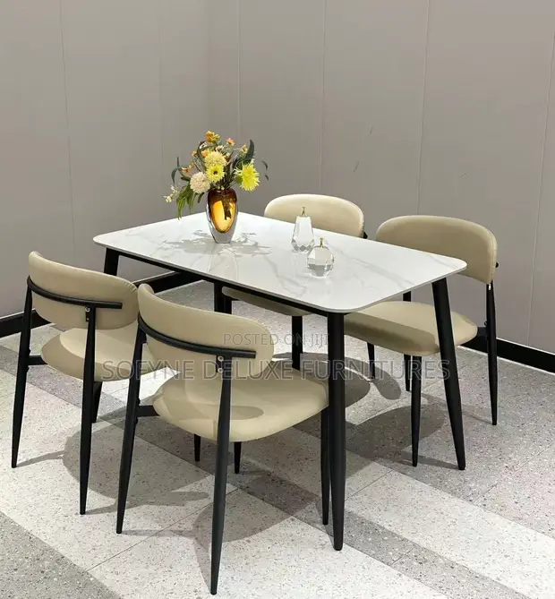 Milk 4 Seater Dining Table Set - 1