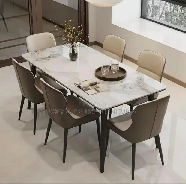 6 Seater Marble Dining Table - Sabon Zama - 1