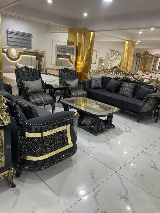 High Classic Imported Turkish Royal Fabric Sofa Set (8-Seater) - 1