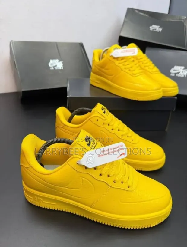 Yellow Nike Air Force 1 Sneakers - 1