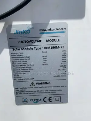 Jinko Solar Panel 190W Monocrystalline