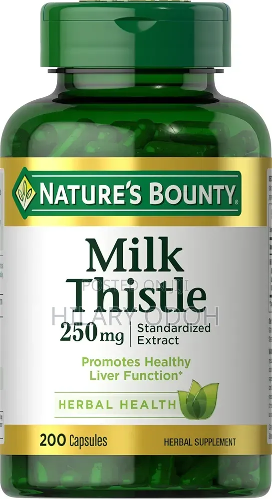 Nature's Bounty Milk Thistle Kapsul, 250mg, 200 Adadi - 1