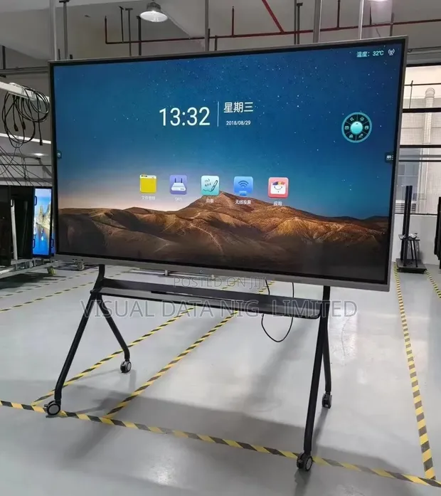 Elon Display 100" Interactive Flat Panel with Free Stand - 1