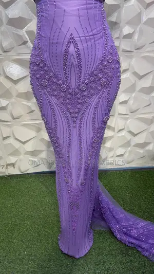 Handbeaded Lace Fabric - 5 Yards