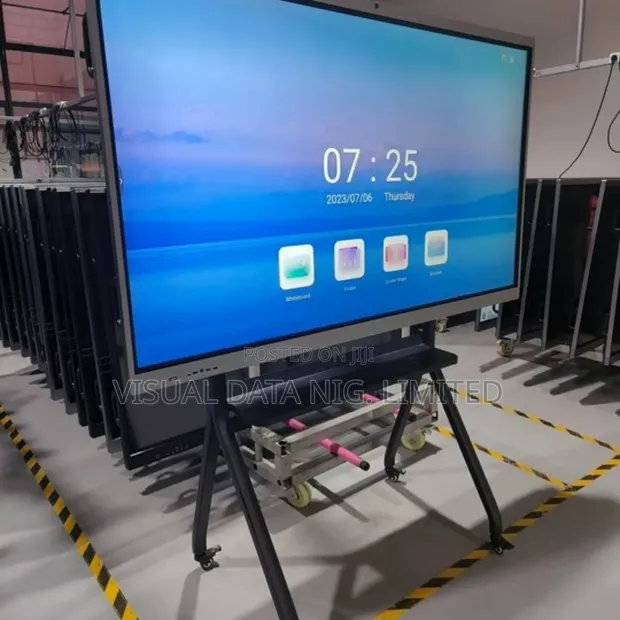 Elon Display 100" Interactive Flat Panel with Stand - 1