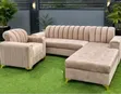 Home Interiors L-Shape Section Sofa with Single Seater - Brand New - 2