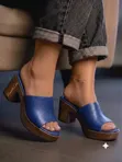 Aldo Wedge Slippers Shoes for Women - Brown - 3