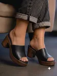 Aldo Wedge Slippers Shoes for Women - Brown - 4