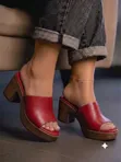 Aldo Wedge Slippers Shoes for Women - Brown - 5
