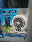 Duravolt 7" Solar Table Fan with 2 Bulbs - 2