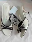 Zara White Heeled Sandals Size 42 - 4