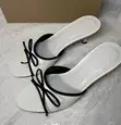 Zara White Heeled Sandals Size 42 - 5