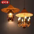 Bamboo Hat Lampshade - Horse Lamp - 1