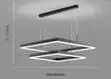 Modern Dimmable Square LED Pendant Light for Bedroom - 1
