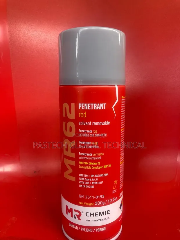MR Chemie MR 62 Red Solvent Removable Penetrant Spray (NDT) - 1