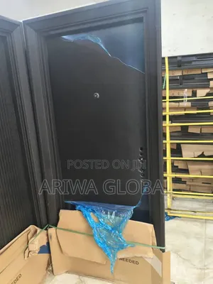 Premium Steel Security Door - Black